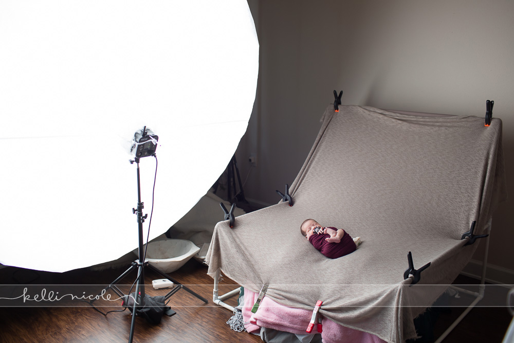 diy newborn photography setup